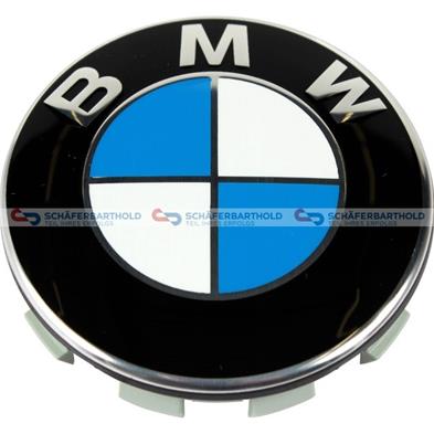 Emblem, navkapsel, 6,7 mm, til alu BMW Original 36 13 6 783 536 , 1 stk
