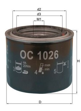 MC Oljefilter HiFlo 202