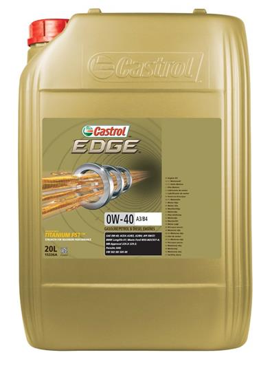 Motorolje Castrol Edge Titanium (FST) 0W40 A3/B4 20 ltr